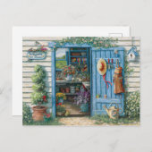 Postal de macetas d'flores briefkaart (Voorkant / Achterkant)