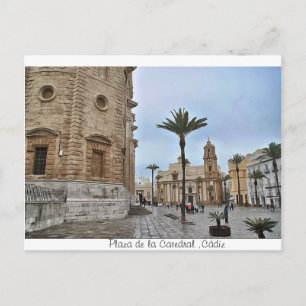 Postal de Plaza de la Catedral, Cádiz Briefkaart