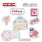 Postal Love Pen Pal Vinyl Stickers (Devant)