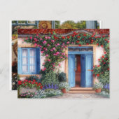 Postal macetas, gekleurde bloemen briefkaart (Voorkant / Achterkant)