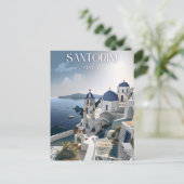 Postal Santorini, Santorini Postcard Briefkaart (Staand voorkant)
