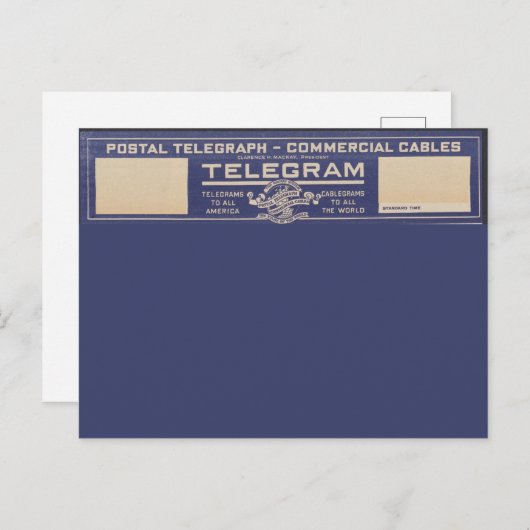 Postal Telegram  Briefkaart (Voorkant / Achterkant)