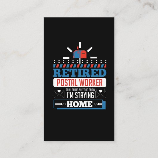Postal Worker Funny Postman Retirement Visitekaartje (Voorkant)