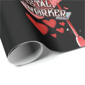 Postal worker heart - love postal worker mail cadeaupapier (Rol Hoek)