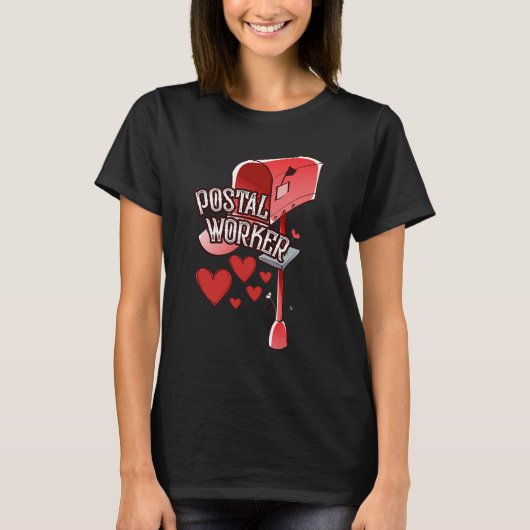 Postal worker heart - love postal worker mail t-shirt (Voorkant)