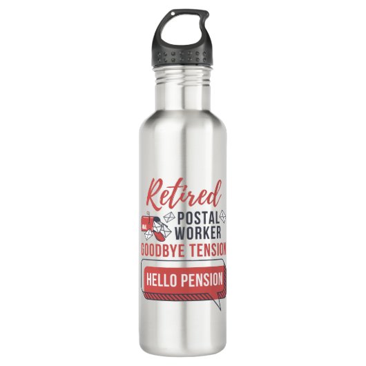 Postal Worker Mailman Retirement Funny Gag Waterfles (Voorkant)