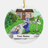 Postal Worker - Male Keramisch Ornament (Voorkant)