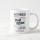 Postal Worker Retirement Mailman Personated Extra Grote Beker (Rechts)