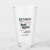 Postal Worker Retirement Mailman Personated Glas (Voorkant)