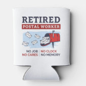 Postal Worker Retirement Postman Funny Gag Blikjeskoeler (Achterkant)