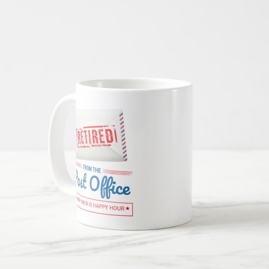 Postal Worker Retraite Mailman Funny Mug (Devant gauche)