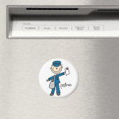 Postal Worker Stick Figuur Magnet Magneet (Insitu (Vaatwasser))