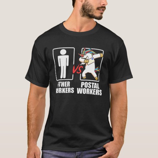 Postal Worker Unicorn Postman Mailman T-shirt (Voorkant)