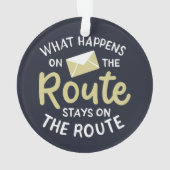 Postal Worker Wat gebeurt er op de Route Kerstmis? Ornament (achterkant)