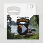 Postale 101e division aéroportée vietnam patch carte posta (Devant / Derrière)