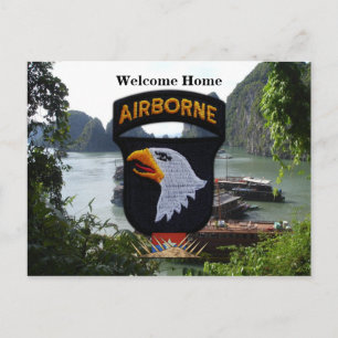Postale 101e division aéroportée vietnam patch carte posta