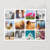 Postale 12 Modèle de carte de vacances avec grille de phot (Devant)