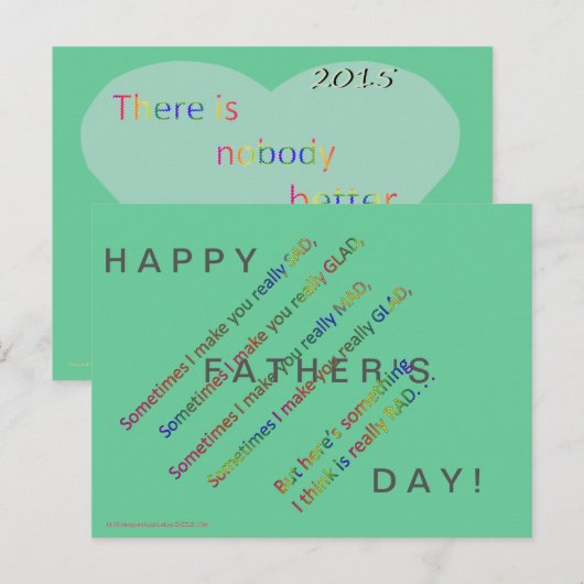 Postale 15.05.1 CARTE DAD.Liam (Devant / Derrière)