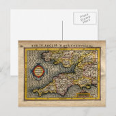 Postale 1610 Carte de Cornwall, Devon, Somerset, etc... (Devant / Derrière)