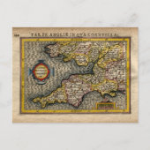 Postale 1610 Carte de Cornwall, Devon, Somerset, etc... (Devant)