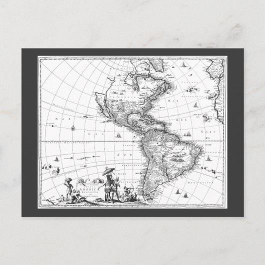 Postale 1671 Carte Totius Americae Description (Devant)