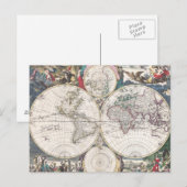 Postale 1685 Carte du monde de Bormeester (Devant / Derrière)