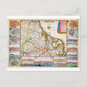 Postale 1710 De La Feuille Carte de la Pays-Bas Belgique