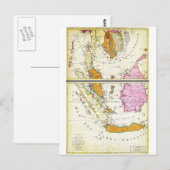 Postale 1710 Ottens Carte de l'Asie du Sud-Est Singapour T (Devant / Derrière)