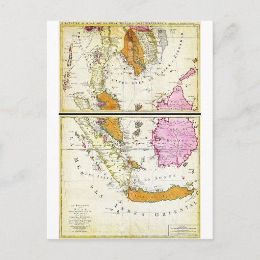 Postale 1710 Ottens Carte de l'Asie du Sud-Est Singapour T (Devant)