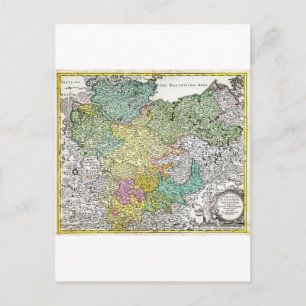 Postale 1730 Homann Carte de Basse-Saxe Berlin Lubeck H