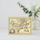 Postale 1778 Carte du Canada et des États-Unis (Debout devant)