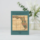 Postale 1856 Carte de l'État de Floride par Columbus Drew (Debout devant)