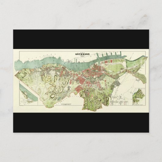 Postale 1888 Carte de Göteborg Suède par Ludvig Simon (Devant)
