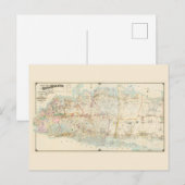 Postale 1896 Carte de Western and Central Long Island (Devant / Derrière)