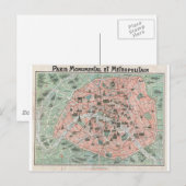 Postale 1932 Carte Art Déco de Paris, France (Devant / Derrière)