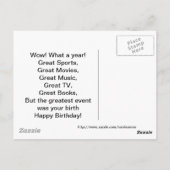 Postale 1952 Grands événements Carte d'anniversaire (Dos)