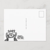 Postale 2022 - Tiger Lunaire Carte de poste du Nouvel An (Dos)