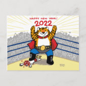 Postale 2022 - Tiger Lunaire Carte de poste du Nouvel An (Devant)