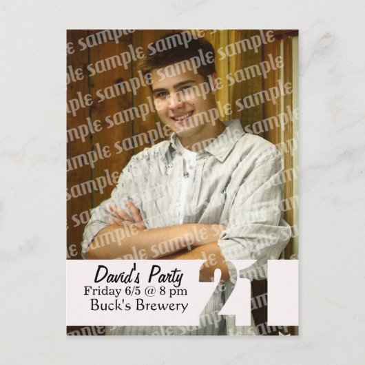 Postale 21e anniversaire carte photo (Devant)