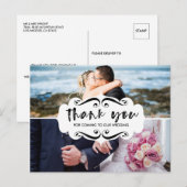 Postale 2 Photo Collage Carte de remerciements Mariage élé (Devant / Derrière)