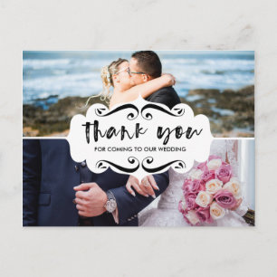 Postale 2 Photo Collage Carte de remerciements Mariage élé