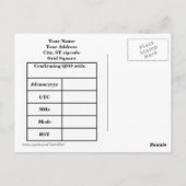 Postale 3 modèle amateur de carte de la radio QSL d'image (Dos)