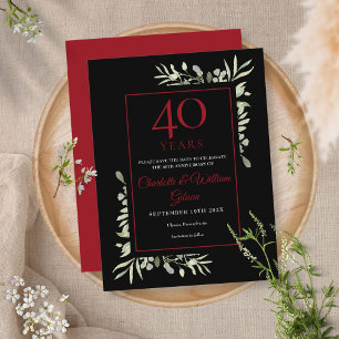 Postale 40e anniversaire Carte de rappel de la verdure