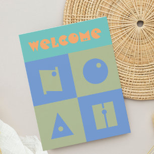 Postale 4 lettre nom bébé nouveau-né carte de félicitation