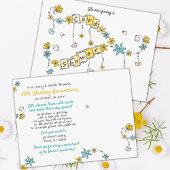 Postale 50e Anniversaire Carte Douche Whimsical Demande