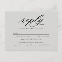 À Dernier Mariage RSVP réponse carte