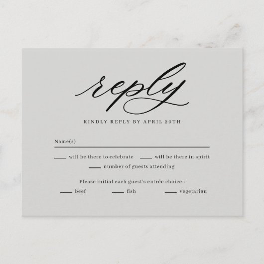 Postale À Dernier Mariage RSVP réponse carte (Devant)