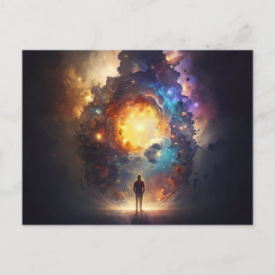 Postale aanwezigheid Divine, verlichting spirit Briefkaart