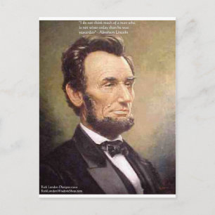 Postale Abe Lincoln "Wiser Quote Cadeaux Tee - shirt Carte