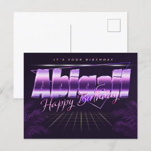 Postale Abigail Nom Prénom Anniversaire de la carte postal